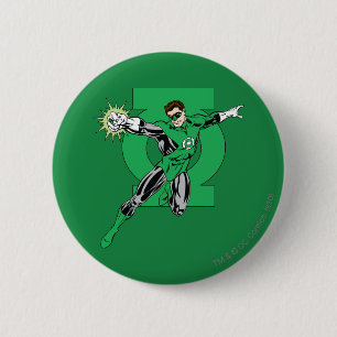 Green Lantern with Logo Background 6 Cm Round Badge