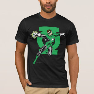 Green Lantern with Logo Background T-Shirt