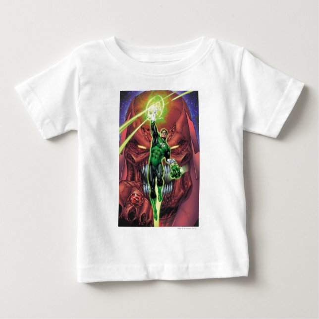 Green Lantern with stream of light - Colour Baby T-Shirt (Front)