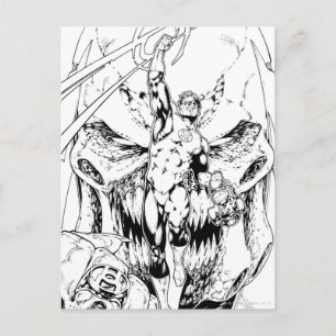 Green Lantern with stream of light Postcard