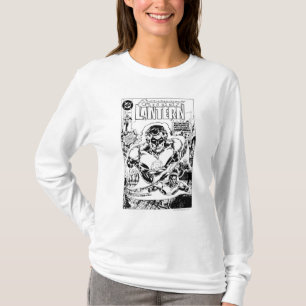 Green Lanterns Flying, Black and White T-Shirt