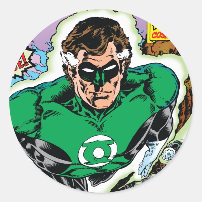 Green Lanterns Flying Classic Round Sticker (Front)