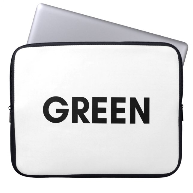 green laptop sleeve (Front)