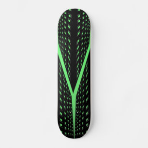 Green Laser Pattern Skateboard