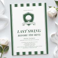 Green Last Swing Before the Ring Bridal Shower