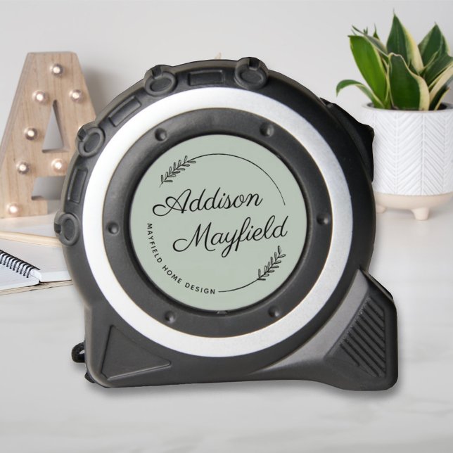 Green Laurel Leaves Personalised Name Business 1 (Creator Uploaded)