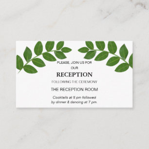 Green Laurel Leaves Wedding Enclosure Card