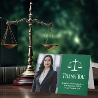 Green Law School Graduation Photo Custom Lawyer