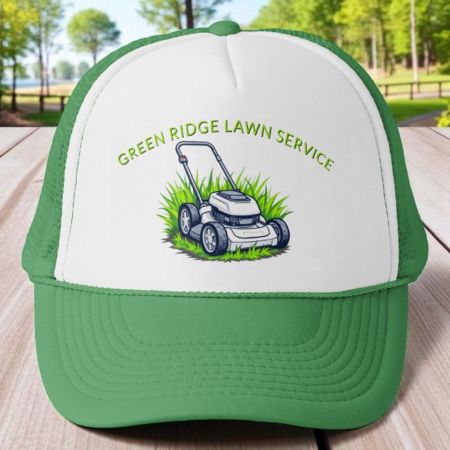 Green Lawn Care and Service Professional Trucker Hat (Creator Uploaded)