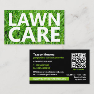 Green Lawn, Lawn Care Services Business Card