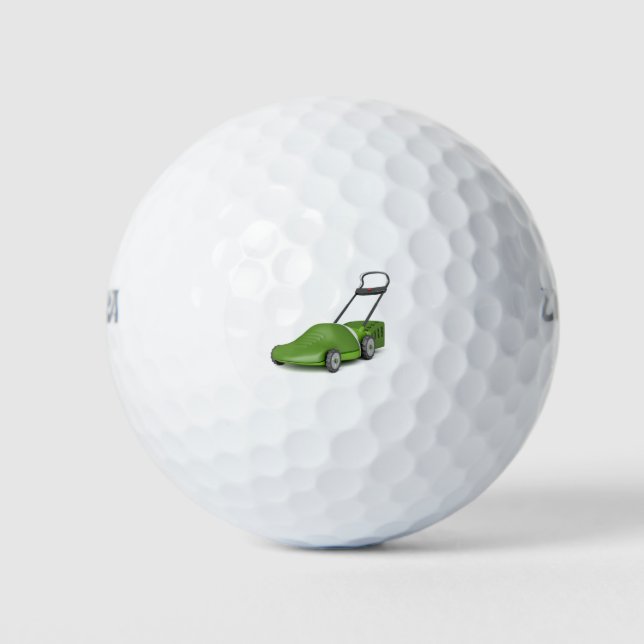 Green lawn mower golf balls (Front)