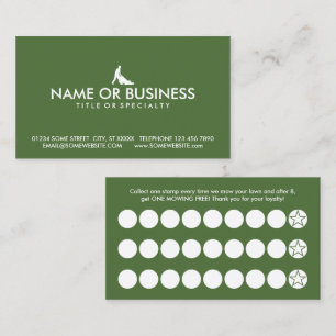 green lawn mowing loyalty card