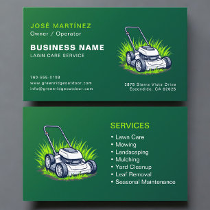 Green Lawn Service Professional Business Card