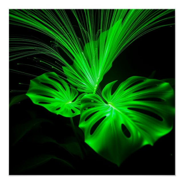 green leaf art poster (Front)