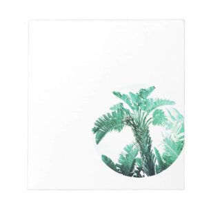 Green leaf banana plant notepad