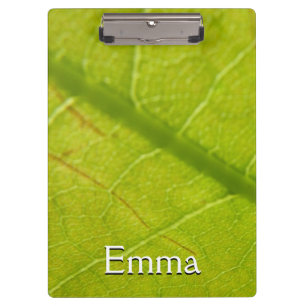 Green Leaf Botanical Nature Photography Clipboard