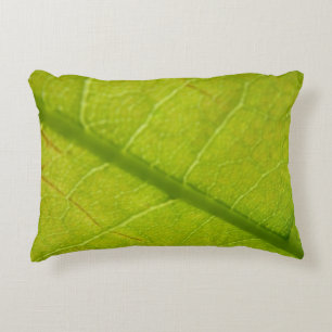 Green Leaf Botanical Nature Photography Decorative Cushion