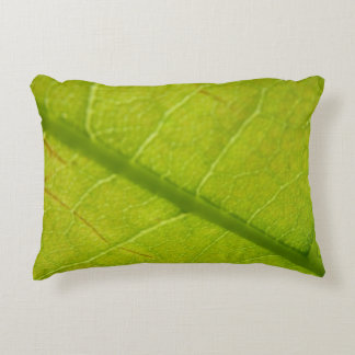 Green Leaf Botanical Nature Photography Decorative Cushion