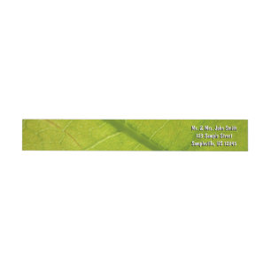 Green Leaf Botanical Nature Photography Wrap Around Label