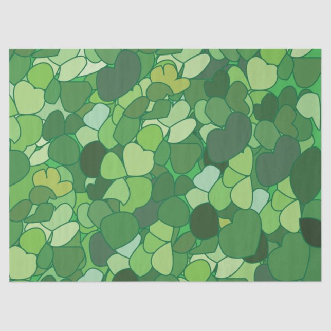 Green Leaf Botanical Tissue Paper (Front)