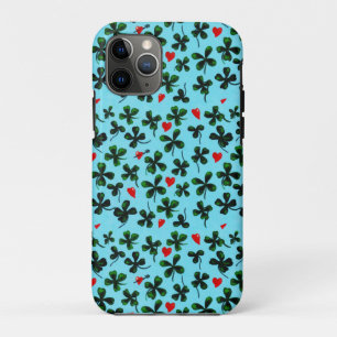 Green Leaf Clover Love Heart Watercolor Case-Mate iPhone Case