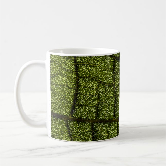Green leaf coffee mug (Left)