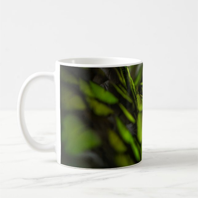 Green leaf coffee mug (Left)