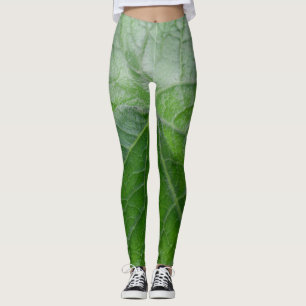 Green Leaf Detail Leggings