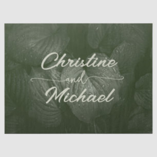 Green leaf elegant greenery spring wedding tissue paper