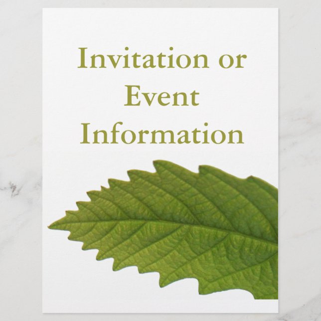 Green Leaf Flyer (Front)