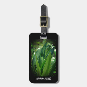 Green Leaf Garden Plant Personalised Luggage Tag