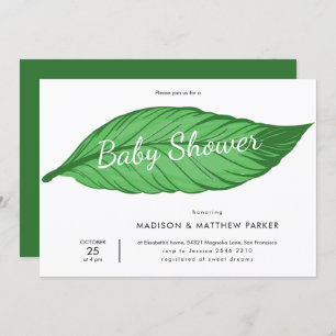 Green Leaf  Invitation