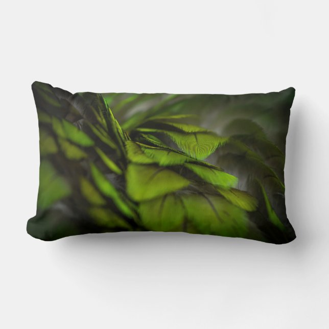 Green leaf lumbar cushion (Front)