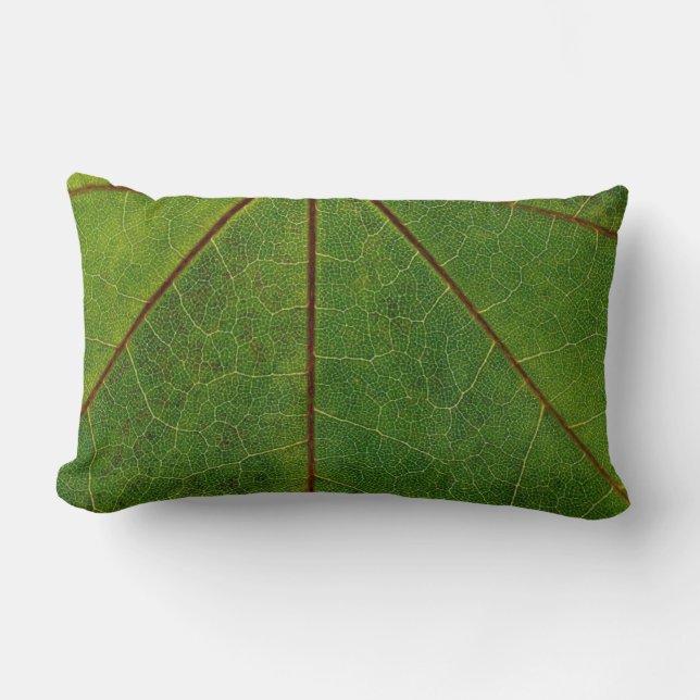 Green Leaf Lumbar Cushion (Front)