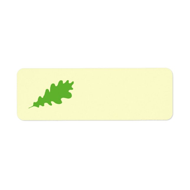 Green Leaf, Oak Tree leaf Design. (Front)