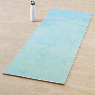 Green Leaf on Simple Lavender Textured Look Yoga Mat
