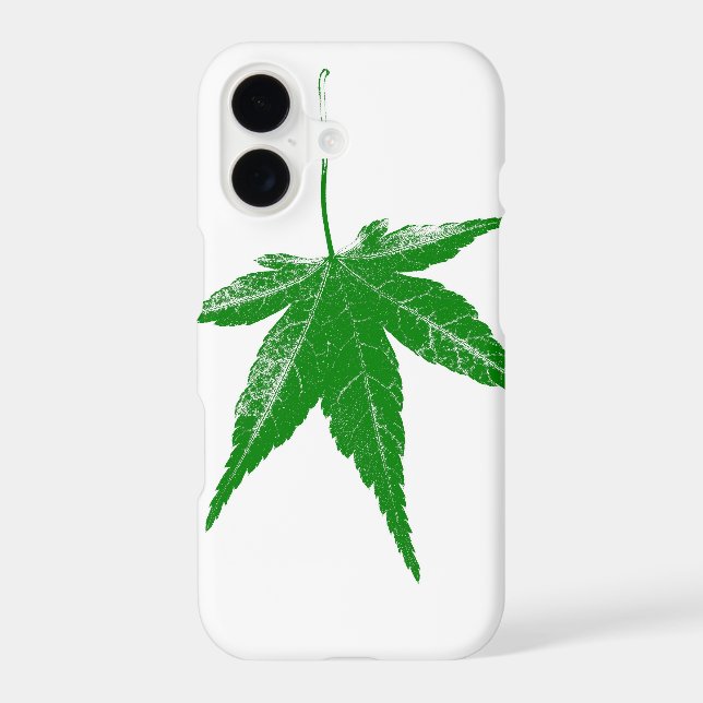 Green leaf on white (Back)
