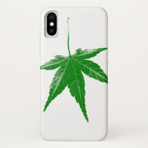 Green leaf on white Case-Mate iPhone case