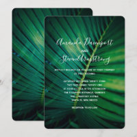 Green Leaf Palm Frond CLoesup Photo Wedding