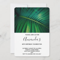 Green Leaf Palm Frond Closeup Photo Birthday