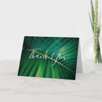 Green Leaf Palm Frond Closeup Photo Thank You