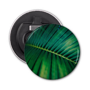 Green Leaf Palm Frond Tropical Nature Photo Bottle Opener