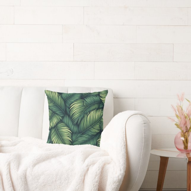 green leaf party plate cushion (Couch)