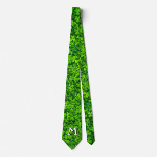Green Leaf Party Tie with Monogram