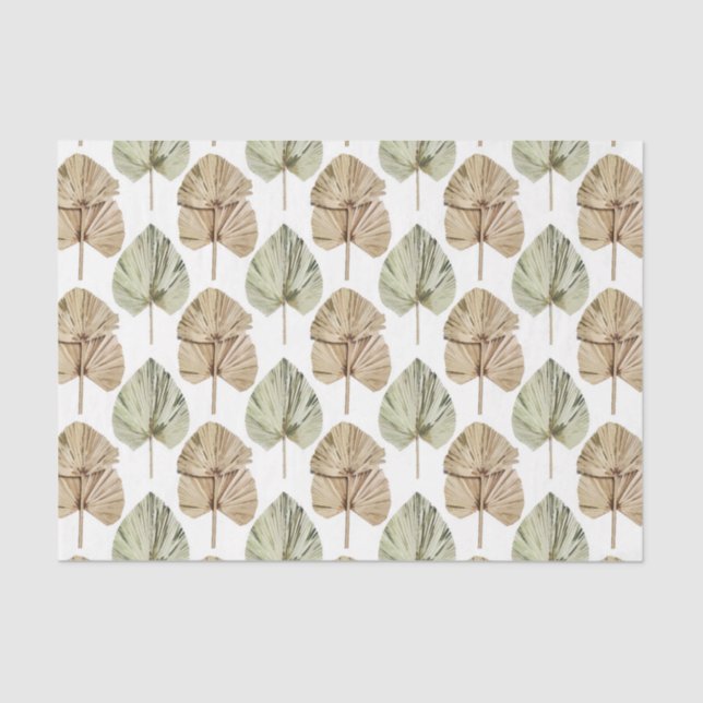 Green Leaf Pattern 2 Tissue Paper (Front)