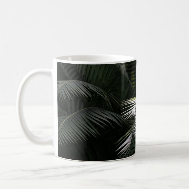 GREEN LEAF PLANT COFFEE MUG (Left)