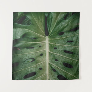 Green leaf plant tapestry
