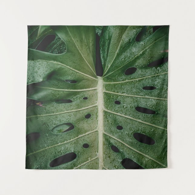 Green leaf plant tapestry (Front)