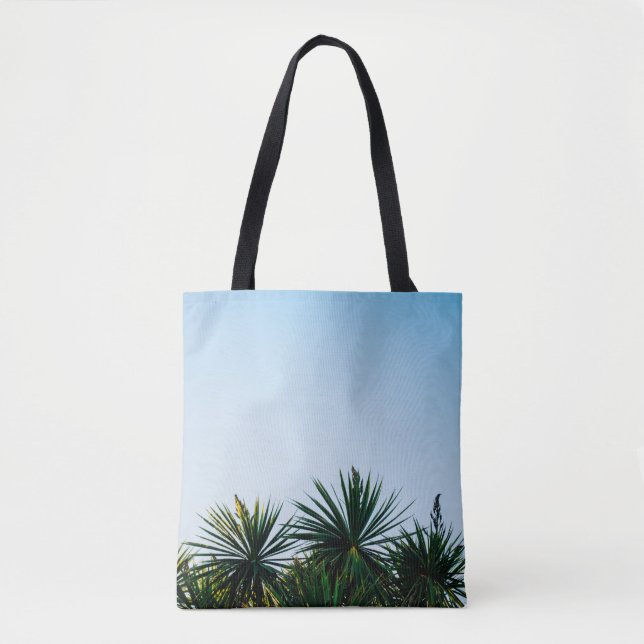 Green leaf plants under clear sky tote bag (Front)