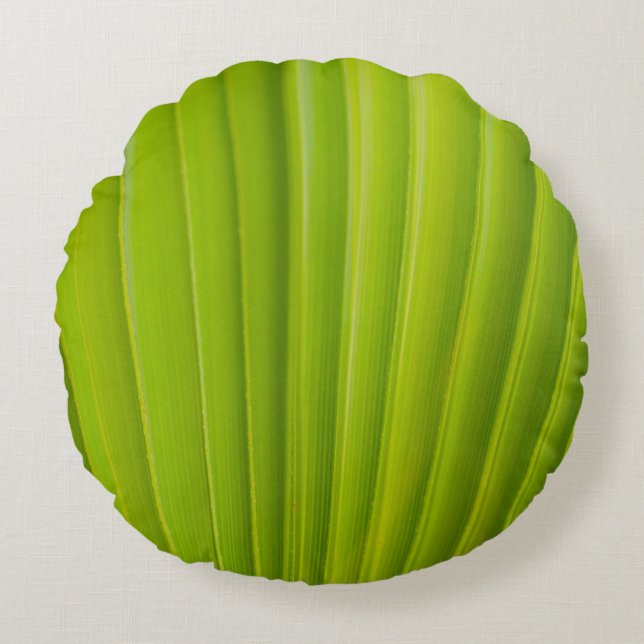 Green leaf round cushion (Front)